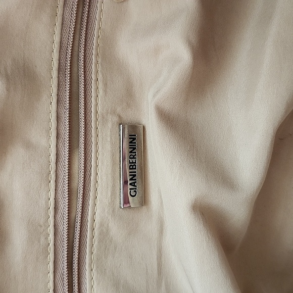 Giani Bernini satchel bag double straps neutral faux leather full zip - Picture 5 of 8